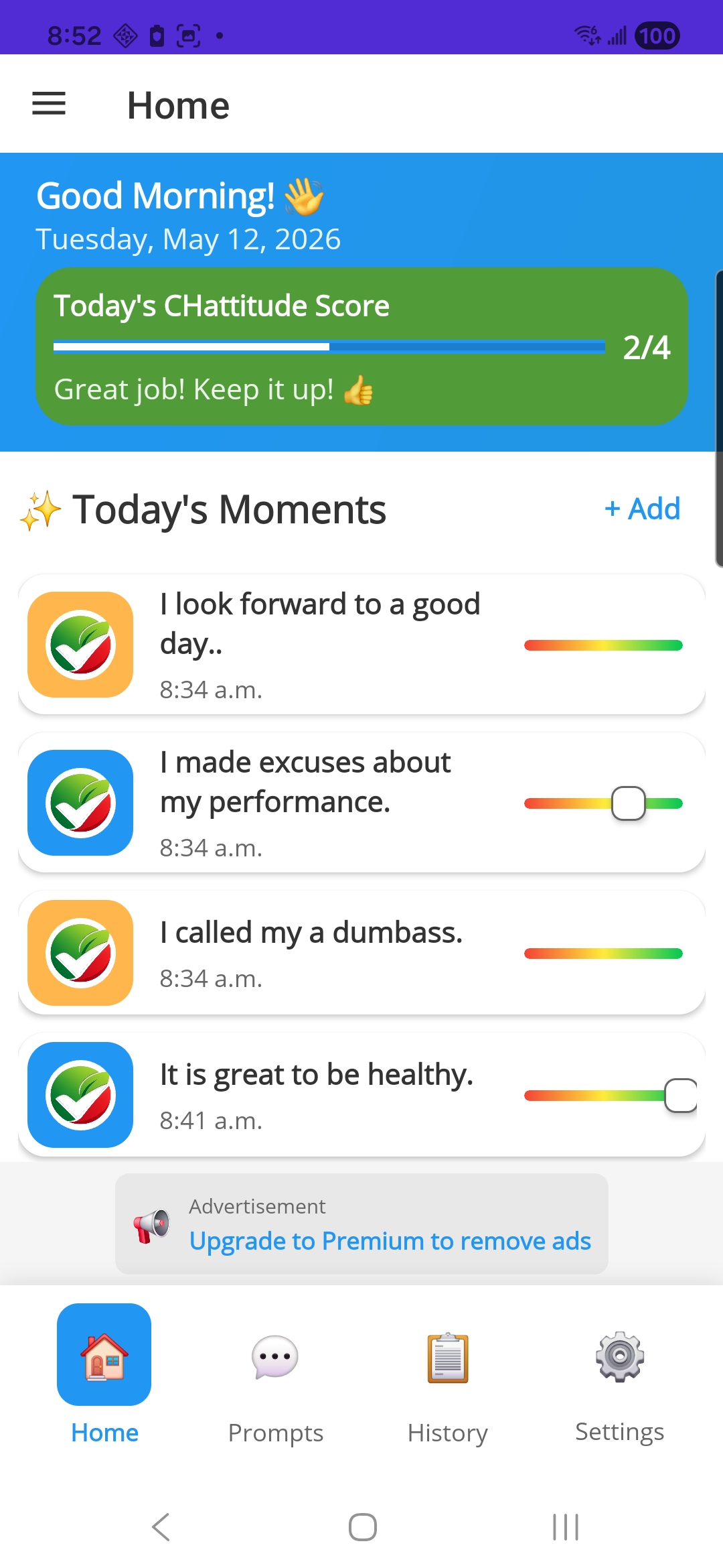 Identify the moments in your day